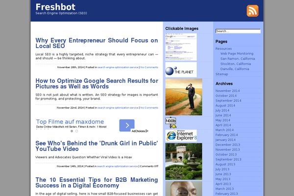 freshbot.com site used Blue