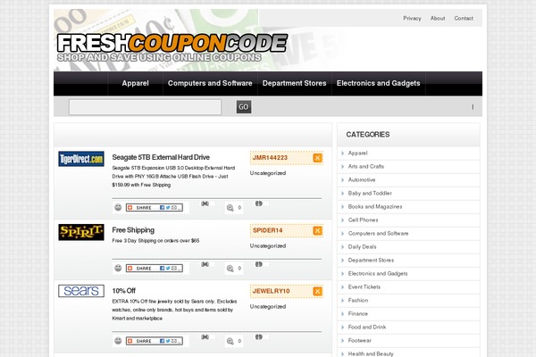 Couponpress theme site design template sample