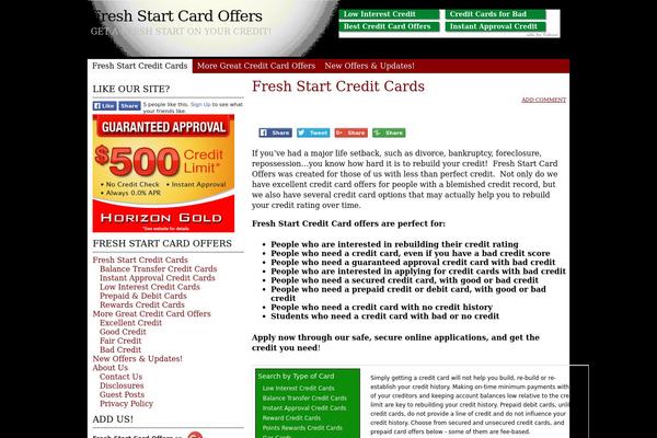 freshstartcardoffers.com site used Simply Works Core