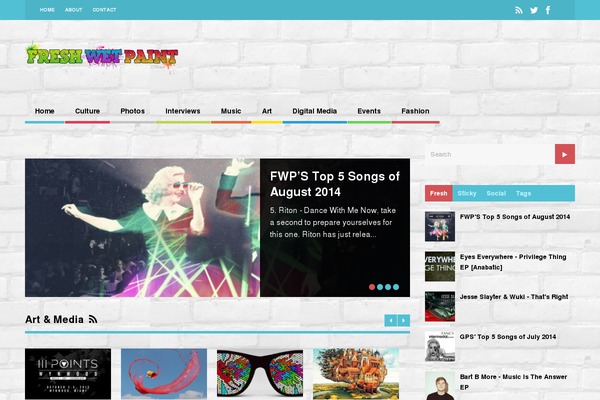 The Gossip theme site design template sample