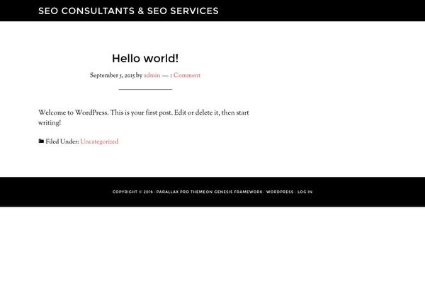 Parallax Pro theme site design template sample
