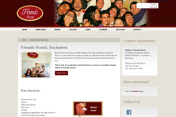 Friends theme site design template sample