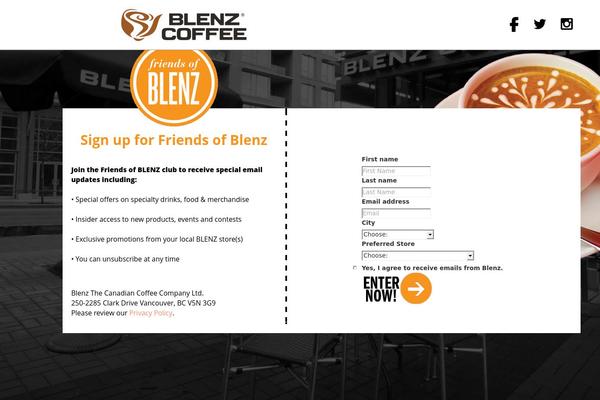 friendsofblenz.com site used Blenz