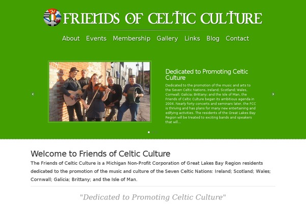 friendsofcelticculture.org site used Feather