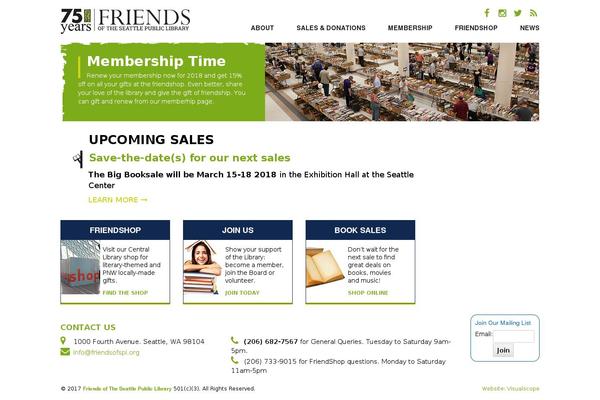 friendsofspl.org site used Friendsofspl