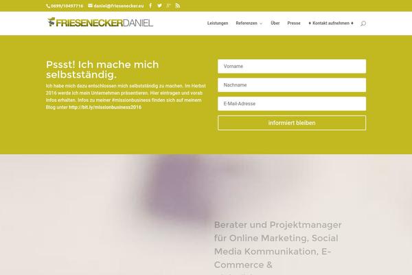 Divi theme site design template sample