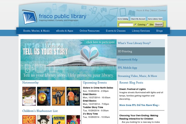 Bibliocommons theme site design template sample