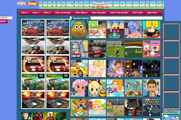 Wtb Game theme site design template sample