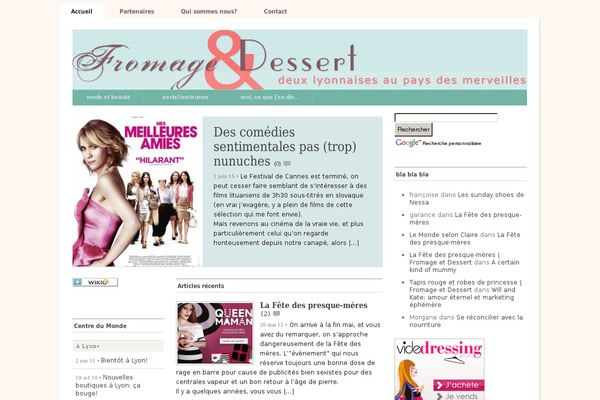 fromageetdessert.com site used Envo Magazine Boxed