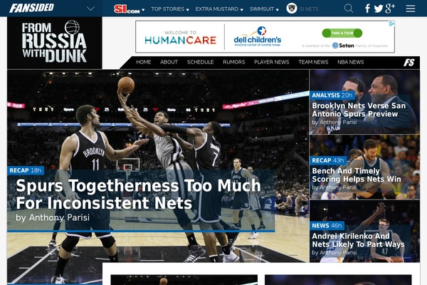 Fansided_v4 theme site design template sample
