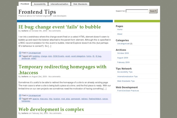 Tips theme site design template sample