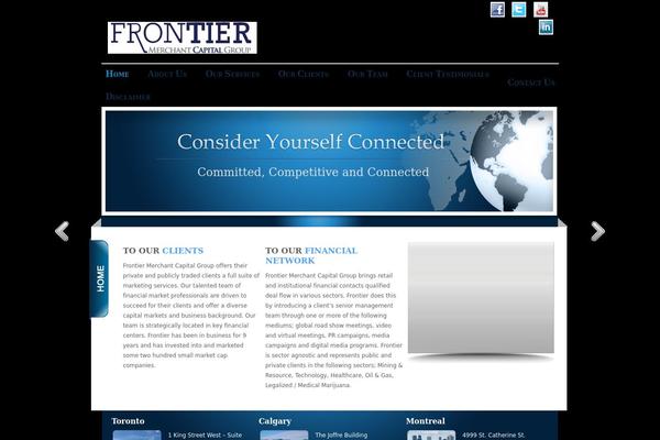 Frontier theme site design template sample