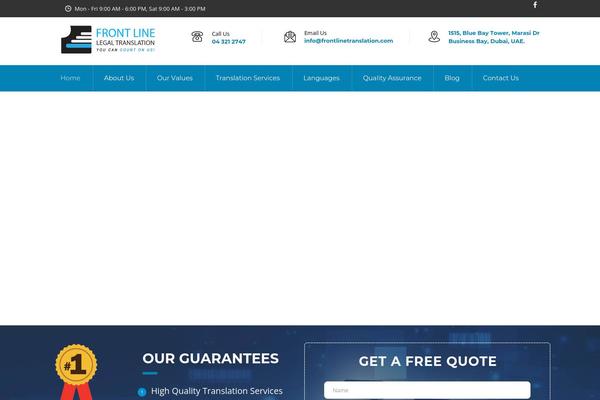 frontlinetranslation.com site used Front-line