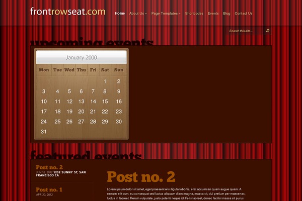 Event theme site design template sample