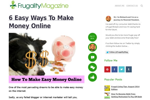 Site using Meks Smart Social Widget plugin