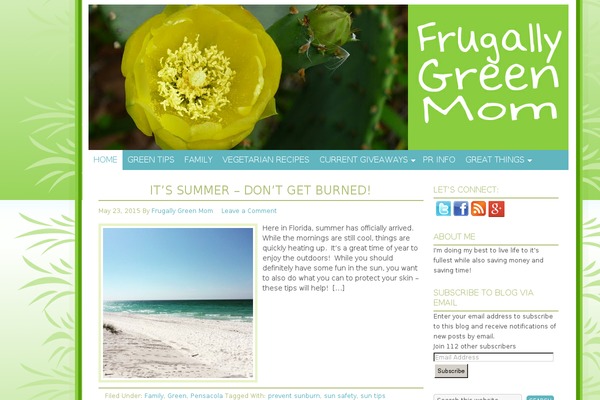 frugallygreenmom.com site used Hello Elementor