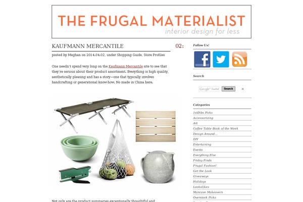frugalmaterialist.com site used karappo style