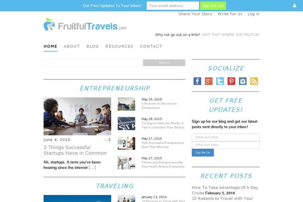 Site using MailChimp Top Bar plugin
