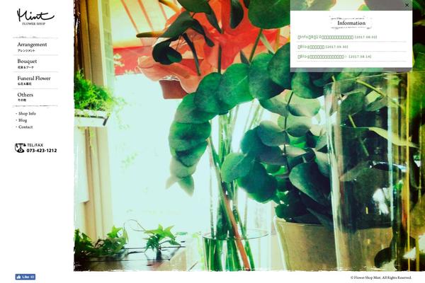 Mint theme site design template sample