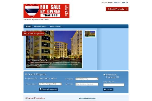 RealEstate theme site design template sample