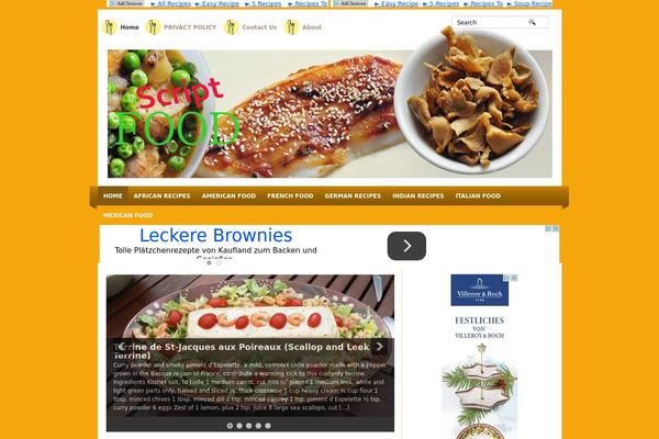 myrecipe theme websites examples