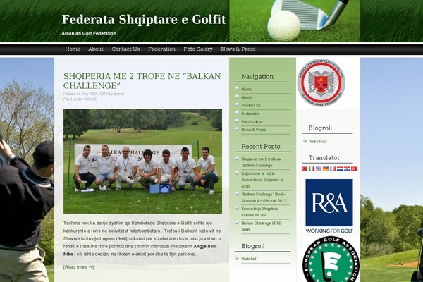 fshgolf.org site used THATgolf Theme