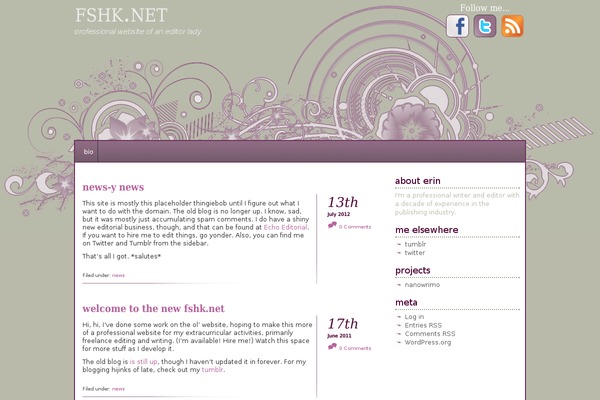 A little touch of purple theme site design template sample
