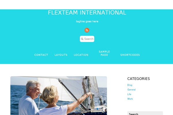 Flat theme site design template sample