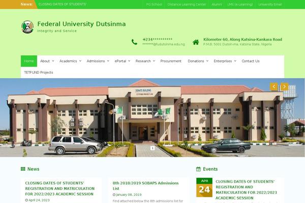 University Hub theme site design template sample
