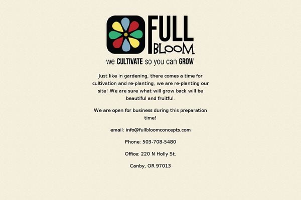 fullbloomconcepts.com site used Cartoon