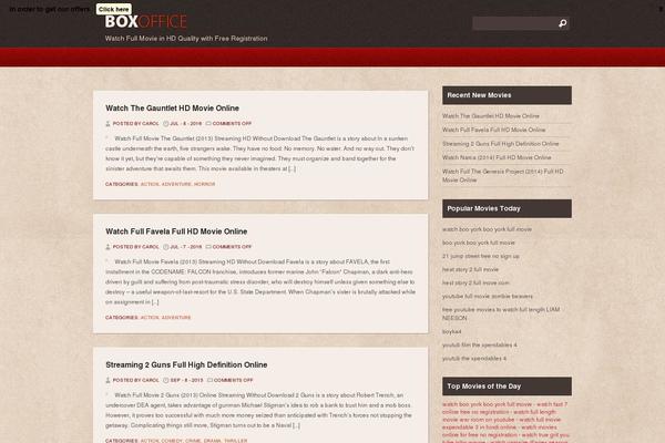 Boxoffice theme site design template sample