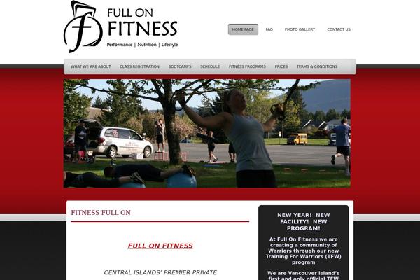 Fitness theme site design template sample