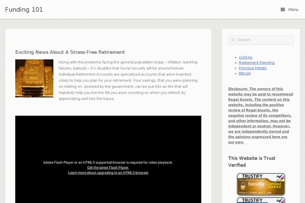 funding101.com site used Influence