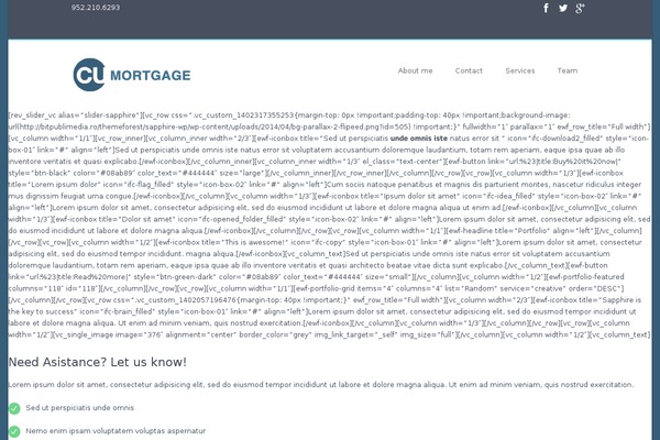 Sapphire theme site design template sample