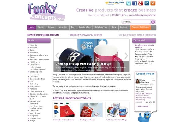 funky theme websites examples