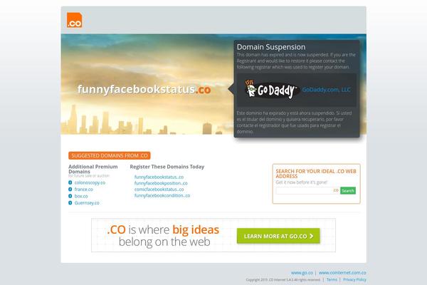 funnyfacebookstatus.co site used Hueman