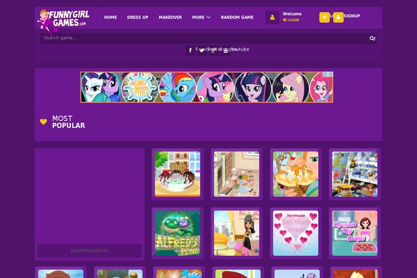 funnygirlgames.com site used Arcadexls