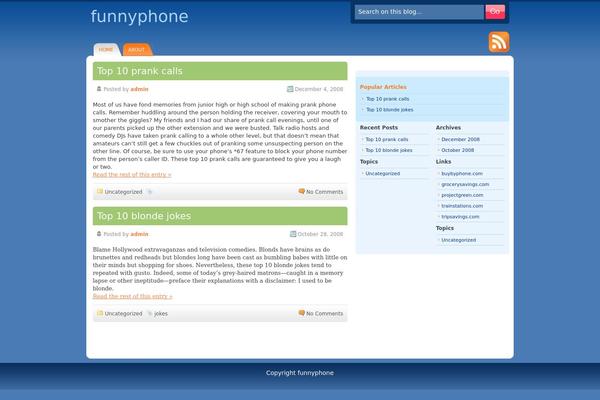 DeepBlue theme site design template sample