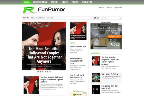 Newspaper theme site design template sample