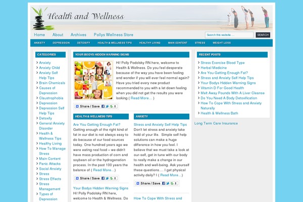 Lifestyle theme site design template sample