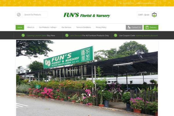 123garden theme site design template sample