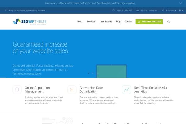 The Newswire theme site design template sample