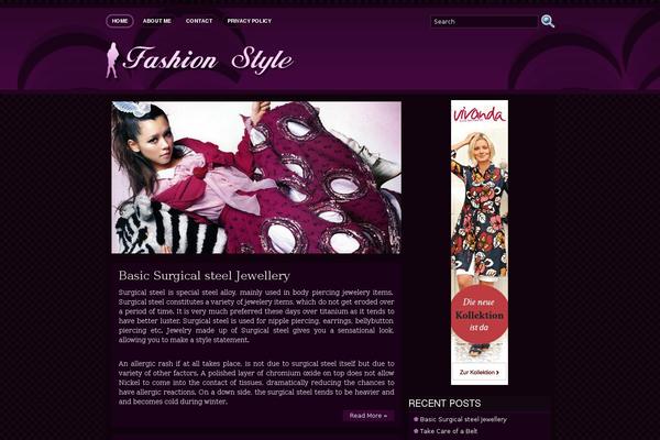 Fashionstyle theme site design template sample