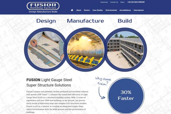 Fusion theme site design template sample