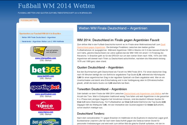 fussball-wm-wetten.org site used Deepblue_leftsidebar