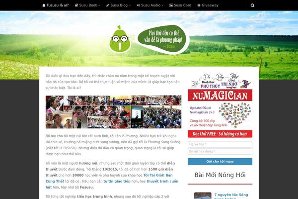 Hueman theme site design template sample