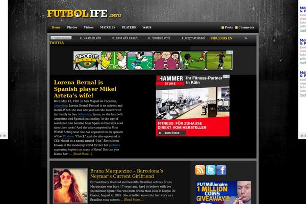 Amped Child theme site design template sample