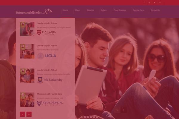 University-child theme site design template sample