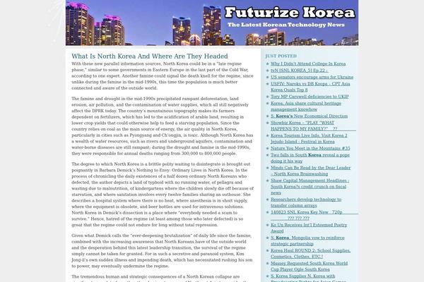 futurizekorea.com site used Viral-news