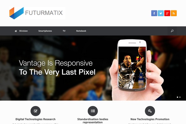 Vantage theme site design template sample